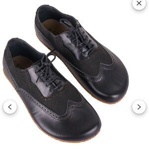 Aintap Women's Barefoot Leather Oxfords | Black | Women’s Size 7.5 US